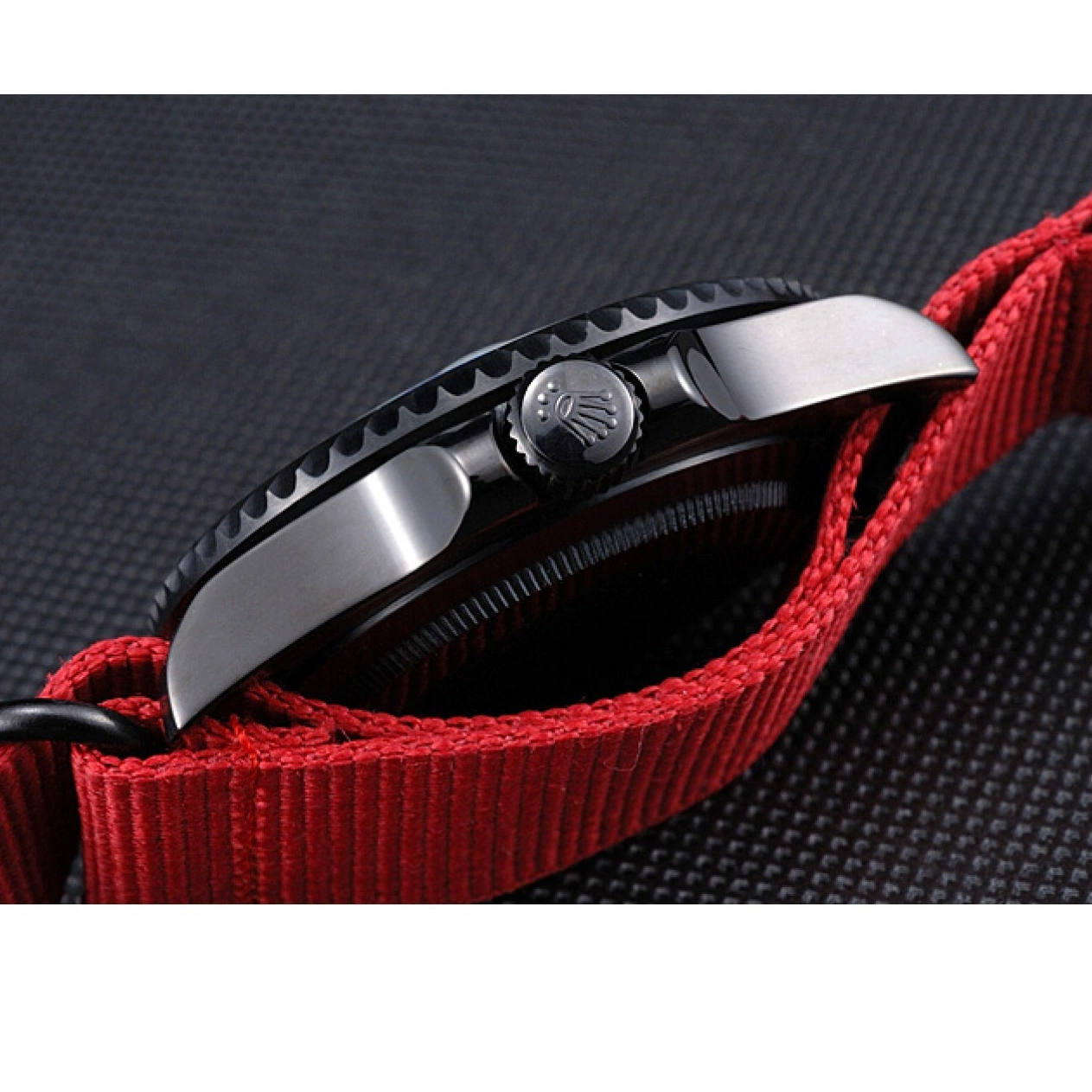 Rolex aaa copy Strap Rolex Submariner Stealth Nylon 622010 Red 0731